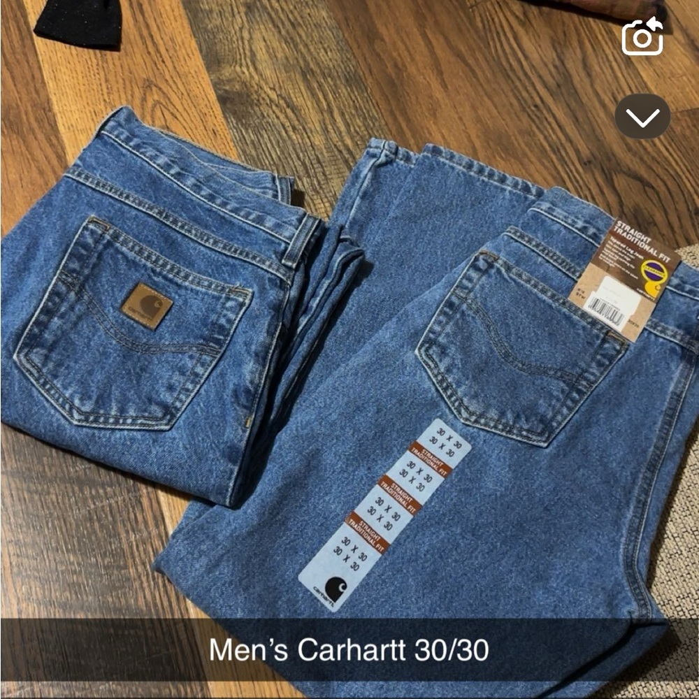 Carhartt jeans. Size 30/30. One pair with tags one without.